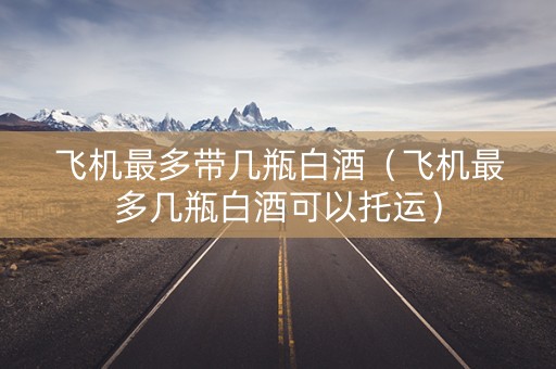 飞机最多带几瓶白酒（飞机最多几瓶白酒可以托运）
