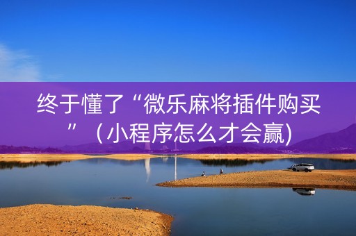 终于懂了“微乐麻将插件购买”（小程序怎么才会赢)