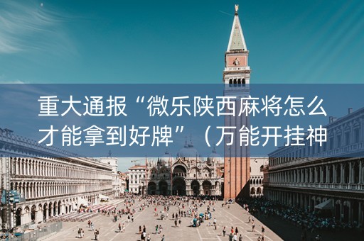 重大通报“微乐陕西麻将怎么才能拿到好牌”（万能开挂神器)