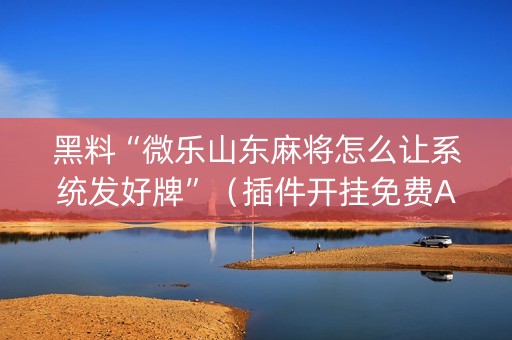 黑料“微乐山东麻将怎么让系统发好牌”（插件开挂免费AI)