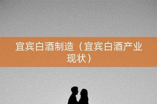 宜宾白酒制造（宜宾白酒产业现状）