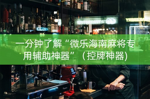 一分钟了解“微乐海南麻将专用辅助神器”（控牌神器)