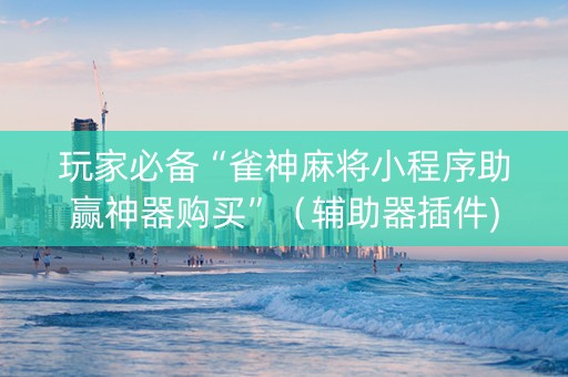 玩家必备“雀神麻将小程序助赢神器购买”（辅助器插件)