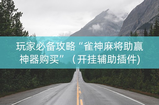 玩家必备攻略“雀神麻将助赢神器购买”（开挂辅助插件)