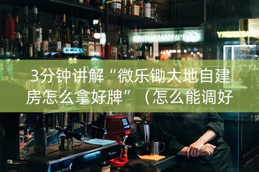 3分钟讲解“微乐锄大地自建房怎么拿好牌”（怎么能调好牌)