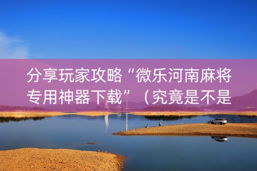 分享玩家攻略“微乐河南麻将专用神器下载”（究竟是不是有挂)