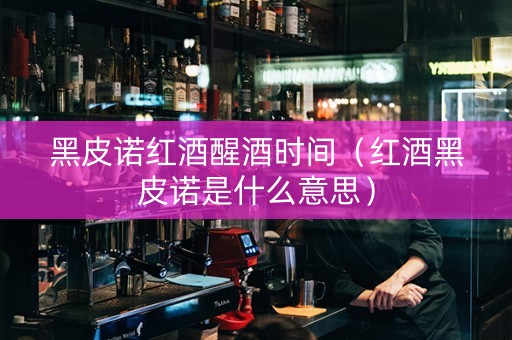 黑皮诺红酒醒酒时间（红酒黑皮诺是什么意思）