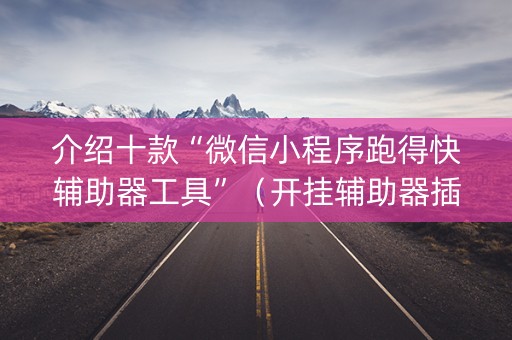 介绍十款“微信小程序跑得快辅助器工具”（开挂辅助器插件)