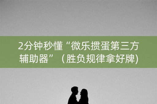 2分钟秒懂“微乐掼蛋第三方辅助器”（胜负规律拿好牌)