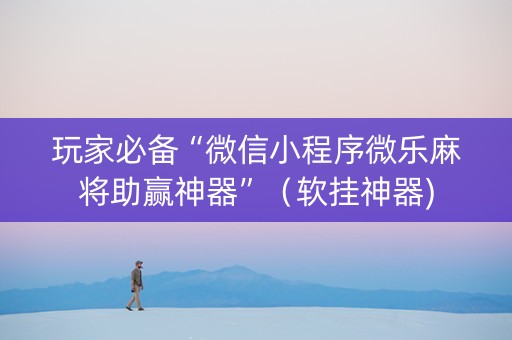 玩家必备“微信小程序微乐麻将助赢神器”（软挂神器)