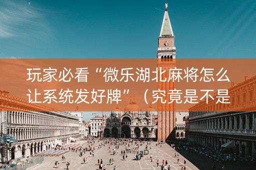 玩家必看“微乐湖北麻将怎么让系统发好牌”（究竟是不是有挂)