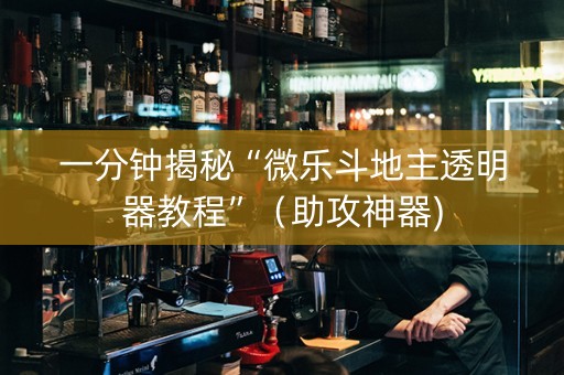 一分钟揭秘“微乐斗地主透明器教程”（助攻神器)