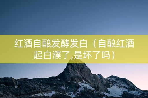 红酒自酿发酵发白（自酿红酒起白濮了,是坏了吗）