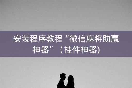 安装程序教程“微信麻将助赢神器”（挂件神器)