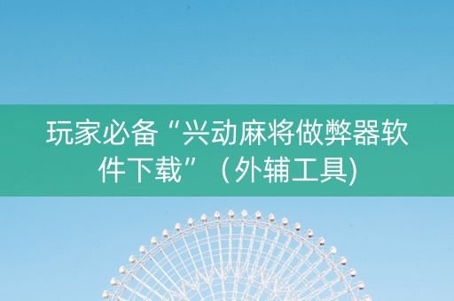 玩家必备“兴动麻将做弊器软件下载”（外辅工具)
