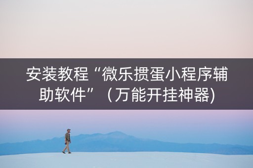 安装教程“微乐掼蛋小程序辅助软件”（万能开挂神器)