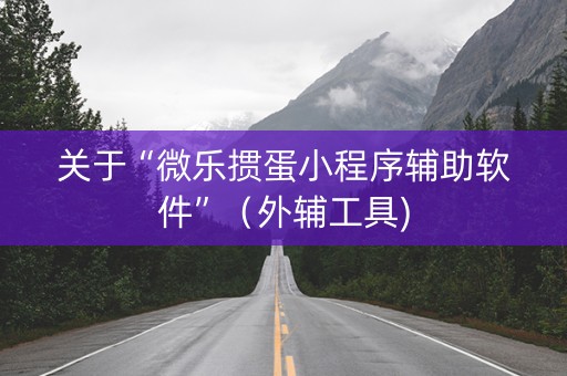 关于“微乐掼蛋小程序辅助软件”（外辅工具)