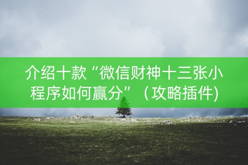 介绍十款“微信财神十三张小程序如何赢分”（攻略插件)