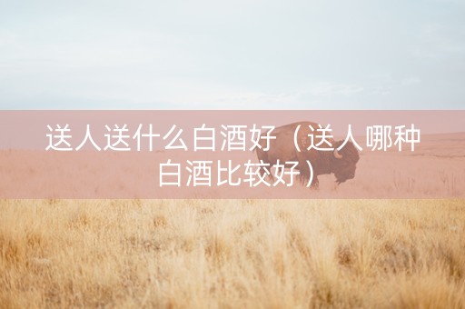 送人送什么白酒好（送人哪种白酒比较好）