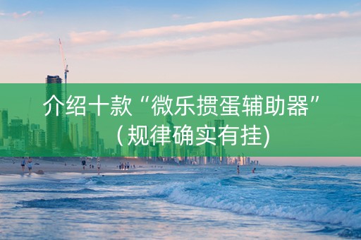 介绍十款“微乐掼蛋辅助器”（规律确实有挂)