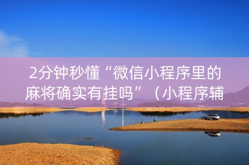 2分钟秒懂“微信小程序里的麻将确实有挂吗”（小程序辅助软件)
