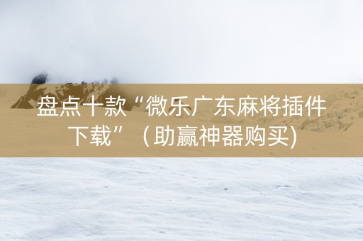 盘点十款“微乐广东麻将插件下载”（助赢神器购买)