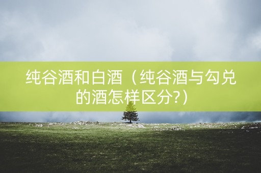 纯谷酒和白酒（纯谷酒与勾兑的酒怎样区分?）