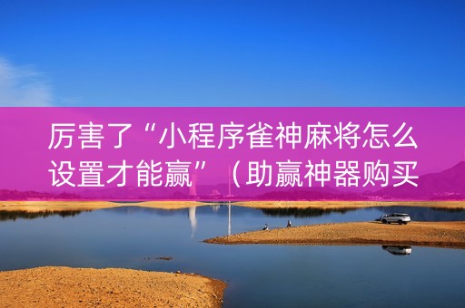厉害了“小程序雀神麻将怎么设置才能赢”（助赢神器购买)