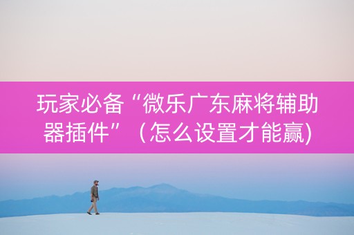 玩家必备“微乐广东麻将辅助器插件”（怎么设置才能赢)