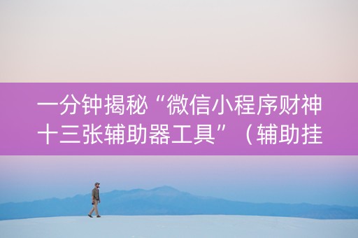 一分钟揭秘“微信小程序财神十三张辅助器工具”（辅助挂发牌规律)