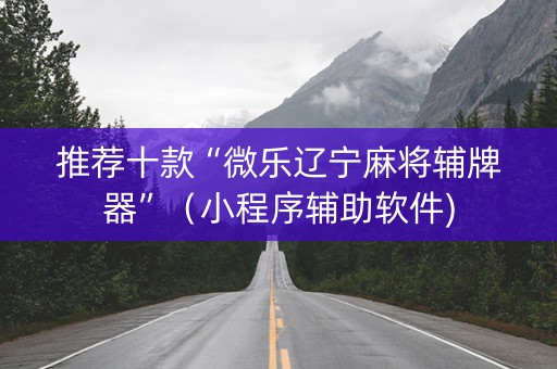 推荐十款“微乐辽宁麻将辅牌器”（小程序辅助软件)