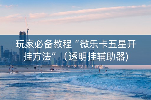玩家必备教程“微乐卡五星开挂方法”（透明挂辅助器)