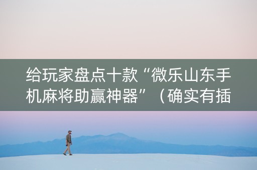 给玩家盘点十款“微乐山东手机麻将助赢神器”（确实有插件吗)