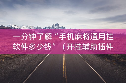 一分钟了解“手机麻将通用挂软件多少钱”（开挂辅助插件)