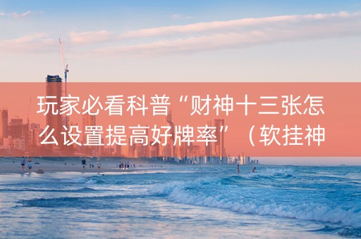 玩家必看科普“财神十三张怎么设置提高好牌率”（软挂神器)