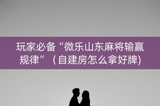 玩家必备“微乐山东麻将输赢规律”（自建房怎么拿好牌)