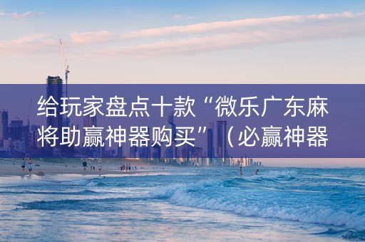 给玩家盘点十款“微乐广东麻将助赢神器购买”（必赢神器)