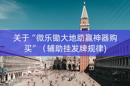 关于“微乐锄大地助赢神器购买”（辅助挂发牌规律)