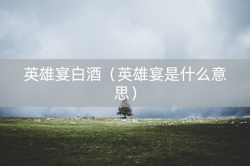 英雄宴白酒（英雄宴是什么意思）