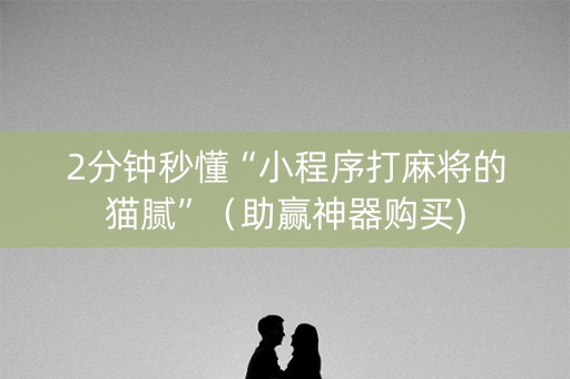 2分钟秒懂“小程序打麻将的猫腻”（助赢神器购买)