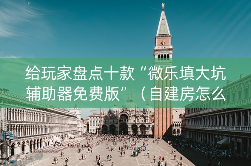 给玩家盘点十款“微乐填大坑辅助器免费版”（自建房怎么拿好牌)