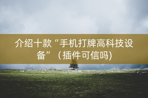 介绍十款“手机打牌高科技设备”（插件可信吗)