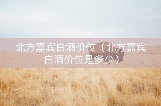 北方嘉宾白酒价位（北方嘉宾白酒价位是多少）