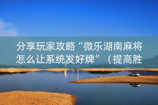 分享玩家攻略“微乐湖南麻将怎么让系统发好牌”（提高胜率软件)