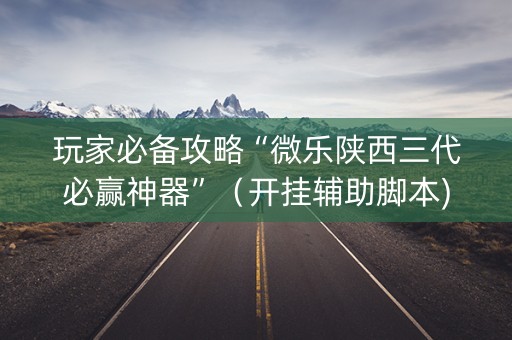 玩家必备攻略“微乐陕西三代必赢神器”（开挂辅助脚本)
