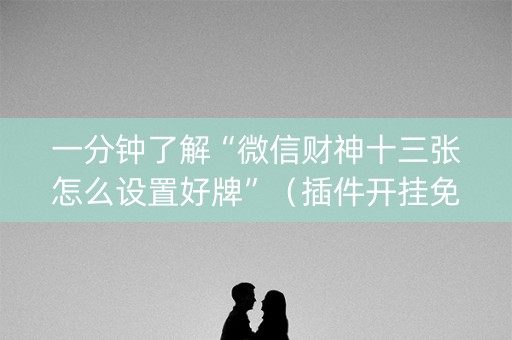 一分钟了解“微信财神十三张怎么设置好牌”（插件开挂免费AI)