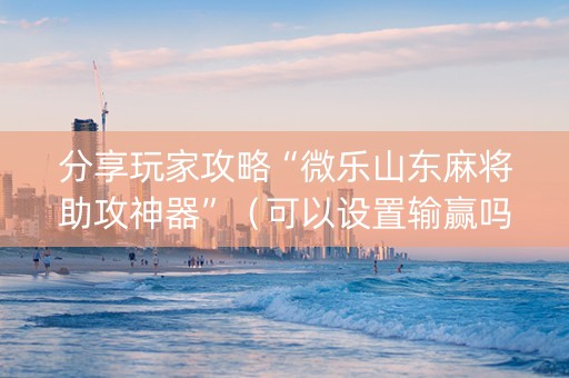 分享玩家攻略“微乐山东麻将助攻神器”（可以设置输赢吗)