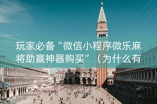 玩家必备“微信小程序微乐麻将助赢神器购买”（为什么有人一直赢)