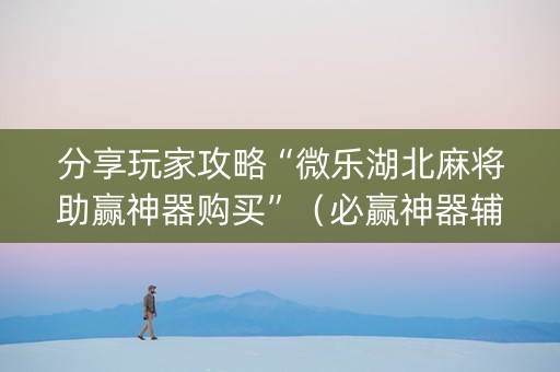 分享玩家攻略“微乐湖北麻将助赢神器购买”（必赢神器辅助器)