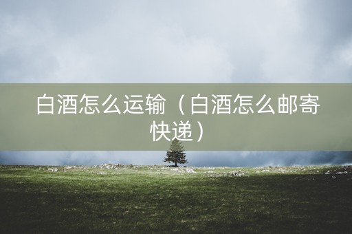 白酒怎么运输（白酒怎么邮寄快递）